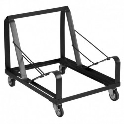 MFO Princeton Collection Black Steel Sled Base Stack Chair Dolly