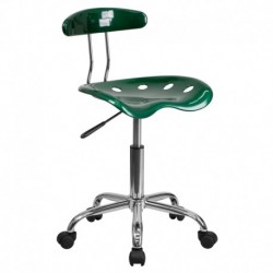 MFO Vibrant Green and Chrome Computer Task Chair with Tractor Seat