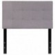 MFO Gale Collection Twin Size Headboard in Light Gray Fabric
