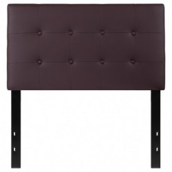MFO Lennox Collection Twin Size Headboard in Brown Vinyl