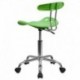 MFO Vibrant Apple Green and Chrome Computer Task Chair with Tractor Seat