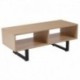 MFO Diana Collection Beech Wood Grain Finish TV Stand and Media Console with Black Metal Legs