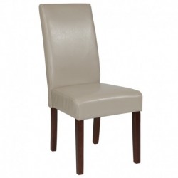 MFO Clementine Collection Beige Leather Parsons Chair