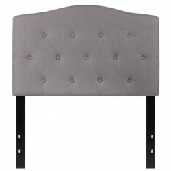 MFO Diana Collection Twin Size Headboard in Light Gray Fabric