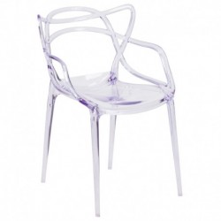 MFO Phantom Collection Transparent Stacking Side Chair