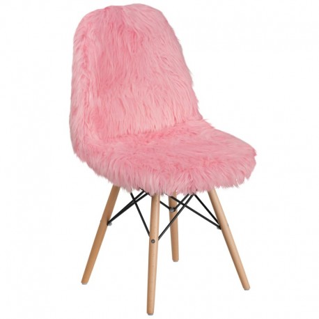 MFO Shaggy Dog Light Pink Accent Chair