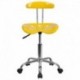MFO Vibrant Orange-Yellow and Chrome Computer Task Chair with Tractor Seat