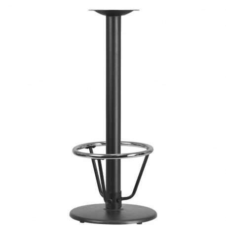 MFO 18'' Round Restaurant Table Base with 3'' Dia. Bar Height Column and Foot Ring
