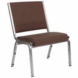 MFO Princeton 1500 lb. Rated Brown Antimicrobial Fabric Churchillatric Chair with Silver Vein Frame