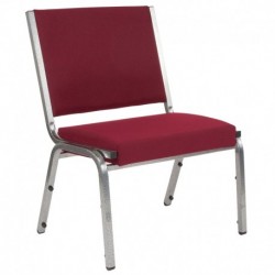 MFO Princeton 1500 lb. Rated Burgundy Antimicrobial Fabric Churchillatric Chair with Silver Vein Frame