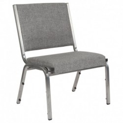 MFO Princeton 1500 lb. Rated Gray Antimicrobial Fabric Churchillatric Chair with Silver Vein Frame