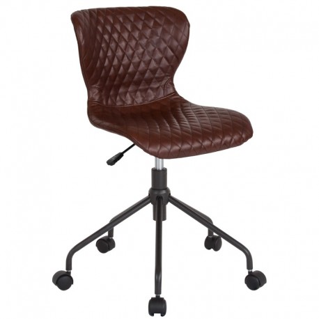 MFO Oxford Collection Task Chair in Brown Vinyl