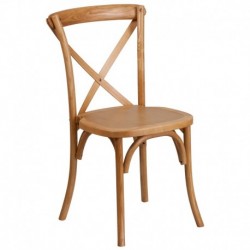 MFO Princeton Collection Stackable Oak Wood Cross Back Chair