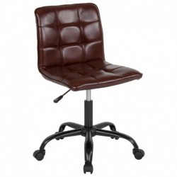 MFO Camila Collection Task Chair in Brown Leather