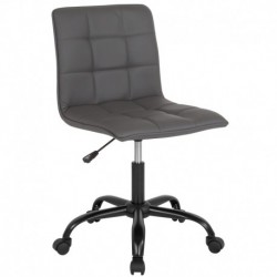 MFO Camila Collection Task Chair in Gray Leather