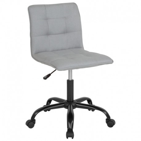 MFO Camila Collection Task Chair in Light Gray Fabric