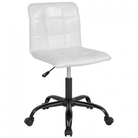 MFO Camila Collection Task Chair in White Leather
