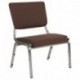 MFO 1500 lb Rated Brown Antimicrobial Fabric Churchillatric Chair, 3/4 Panel Back & Silver Vein