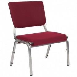 MFO 1500 lb Rated Burgundy Antimicrobial Fabric Churchillatric Chair, 3/4 Panel Back & Silver Vein