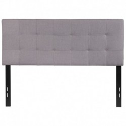 MFO Gale Collection Full Size Headboard in Light Gray Fabric
