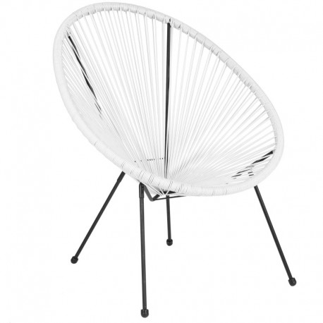 MFO Princeton Collection White Rattan Lounge Chair