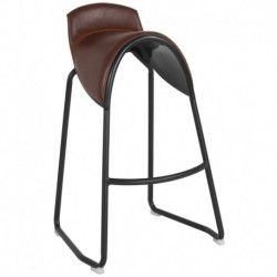 MFO Stanford Collection Saddle Chair Barstool in Brown Vinyl