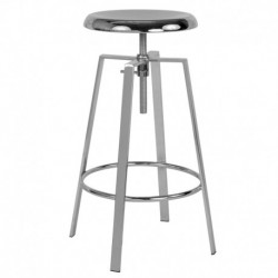 MFO Princeton Collection Barstool with Swivel Lift Adjustable Height Seat in Chrome Finish