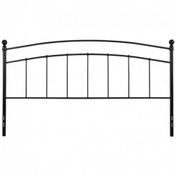 MFO Stanford Collection Decorative Black Metal King Size Headboard