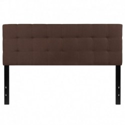 MFO Gale Collection Queen Size Headboard in Dark Brown Fabric