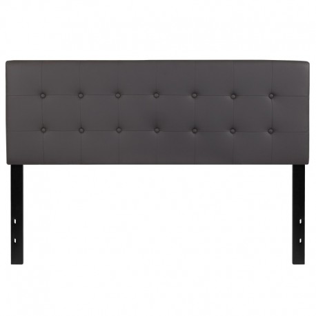 MFO Lennox Collection Queen Size Headboard in Gray Vinyl