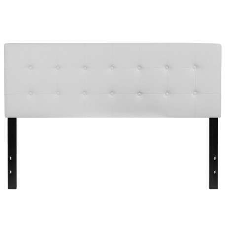 MFO Lennox Collection Queen Size Headboard in White Vinyl