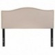 MFO Penelope Collection Full Size Headboard with Accent Nail Trim in Beige Fabric