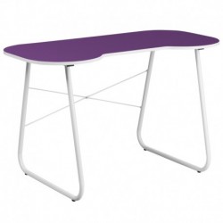 MFO Purple Computer Desk with White Frame