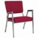 MFO 1500 lb Rated Burgundy Antimicrobial Fabric Churchillatric Arm Chair, 3/4 Back & Silver Vein