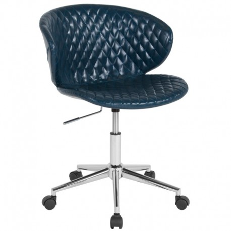 MFO Diana Collection Low Back Chair in Blue Vinyl