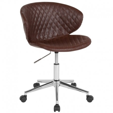 MFO Diana Collection Low Back Chair in Brown Vinyl