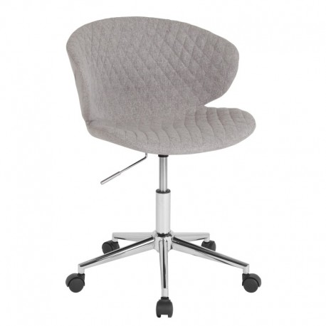MFO Diana Collection Low Back Chair in Light Gray Fabric