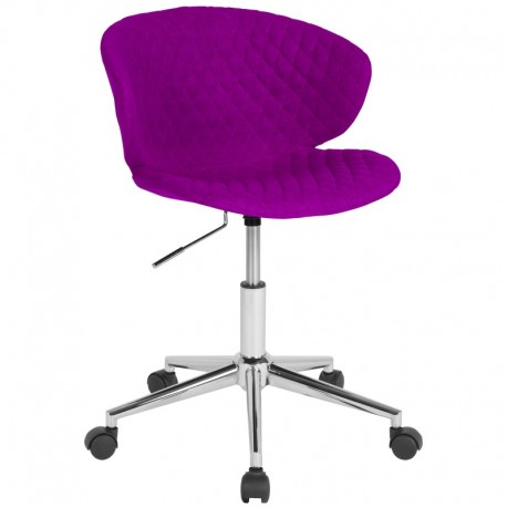 MFO Diana Collection Low Back Chair in Purple Fabric
