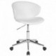MFO Diana Collection Low Back Chair in White Vinyl