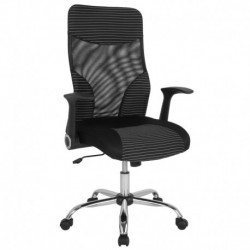 MFO Princeton High Back Ergonomic Office Chair with Contemporary Mesh Design in Black & White