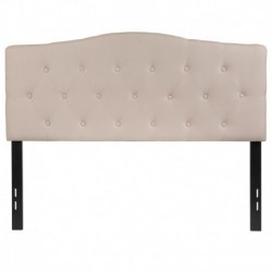MFO Diana Collection Full Size Headboard in Beige Fabric