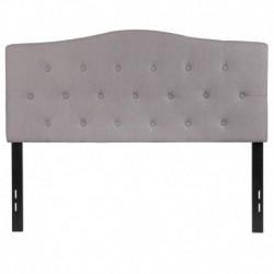 MFO Diana Collection Full Size Headboard in Light Gray Fabric
