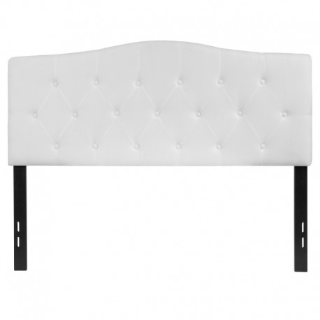 MFO Diana Collection Full Size Headboard in White Fabric