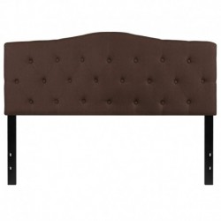 MFO Diana Collection Queen Size Headboard in Dark Brown Fabric