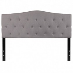 MFO Diana Collection Queen Size Headboard in Light Gray Fabric