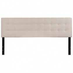 MFO Gale Collection King Size Headboard in Beige Fabric