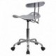MFO Vibrant Silver and Chrome Computer Task Chair with Tractor Seat