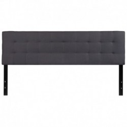 MFO Gale Collection King Size Headboard in Dark Gray Fabric