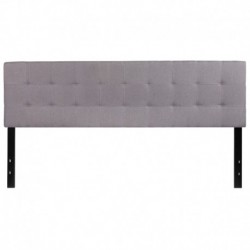 MFO Gale Collection King Size Headboard in Light Gray Fabric