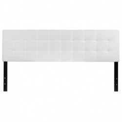 MFO Gale Collection King Size Headboard in White Fabric